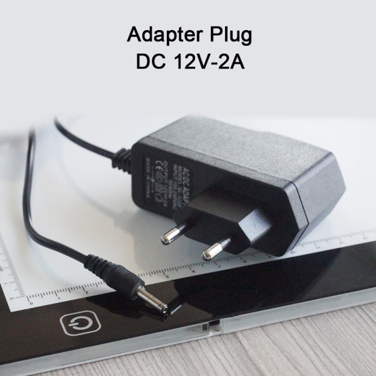 A2 Size 23W 12V  LED Three Level of Brightness Dimmable Acrylic Copy Boards for Anime Sketch Drawing Sketchpad, with Power Adapter