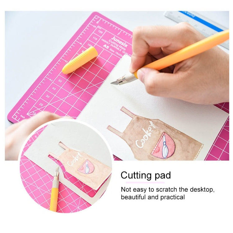 Junesix A5 Cutting Mat Set Cutting Mat & Ruler & Carving Knife