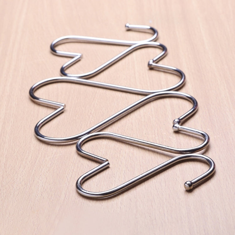 10pcs 3mm Multi-functional S-shaped Stainless Steel Metal Hook, Length: 9cm