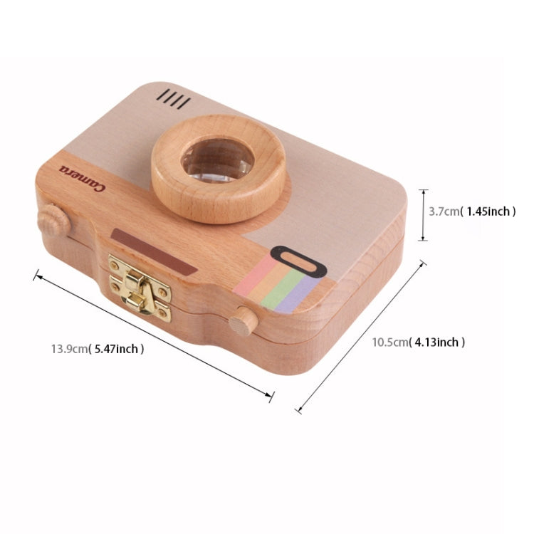 Creative Wooden Children Camera Deciduous Tooth Preservation Box Baby Teeth Tooth House Storage Box
