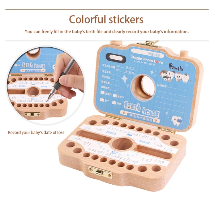 Creative Wooden Children Camera Deciduous Tooth Preservation Box Baby Teeth Tooth House Storage Box
