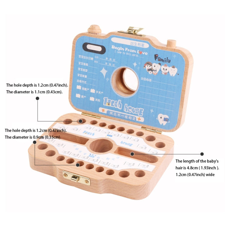 Creative Wooden Children Camera Deciduous Tooth Preservation Box Baby Teeth Tooth House Storage Box
