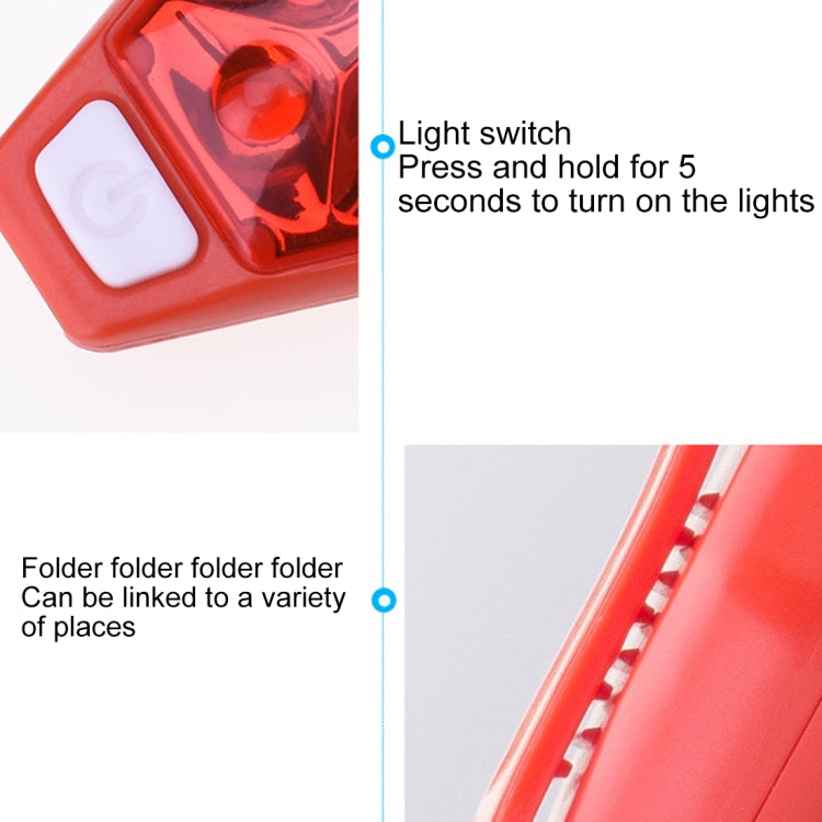 Multifunctional Outdoor Bicycling Running Warning Light Bicycle Taillight LED Back Clip Light