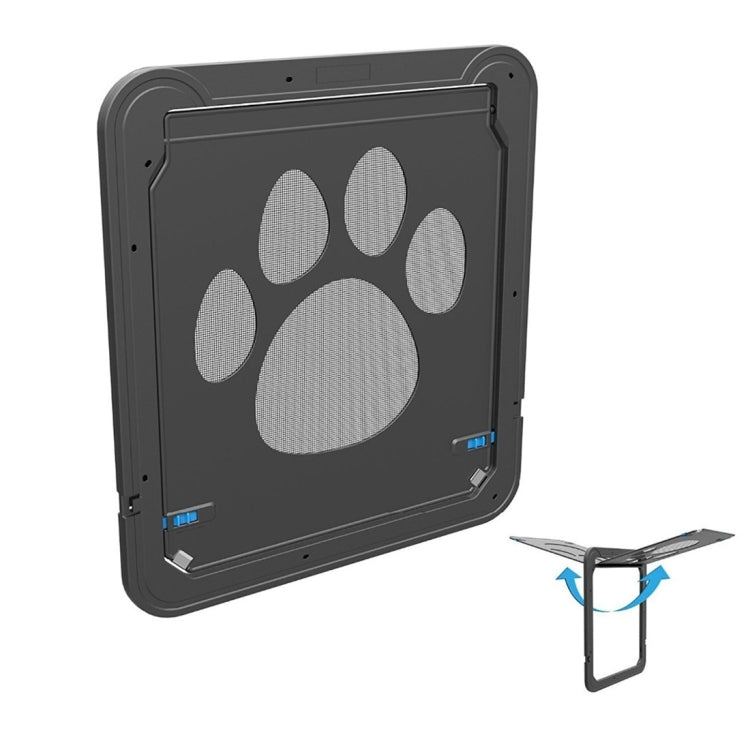 Pet Footprint Pattern Dog Auto Lock / Lockable Gate Cat Safe Flap Window Pet Screen Door, Size: 42x37cm