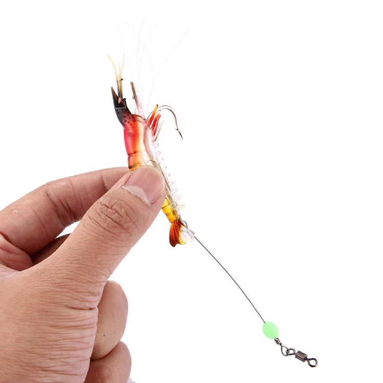 Luminous Shrimp Shape Fishing Lures Artificial Fishing Bait with Hook, Length: 7cm