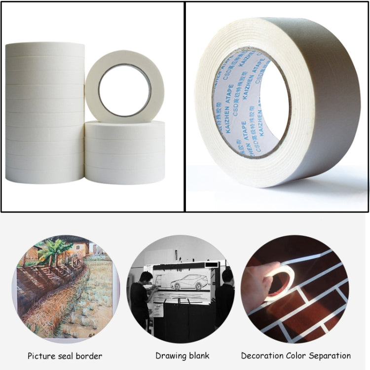 14 Volumes High Adhesion Decoration Spraying Masking office Writing Beautiful Paper Tape, Size: 50m x 20mm