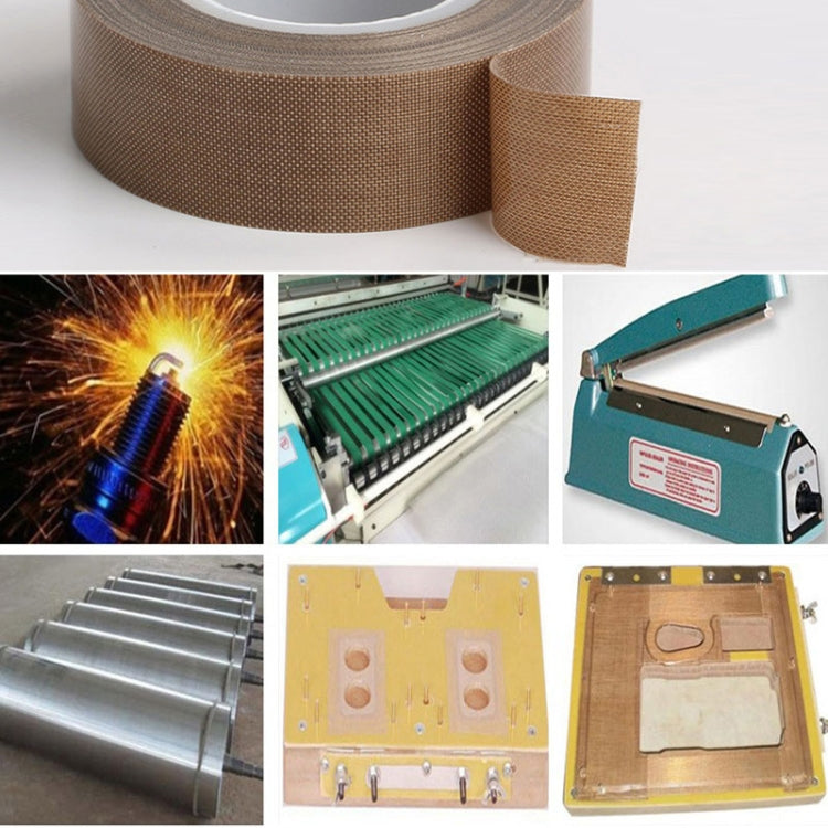 Teflon High Temperature Resistant Cloth Tape Sealing Machine Heat Insulation Tape, Size: 10m x 19mm