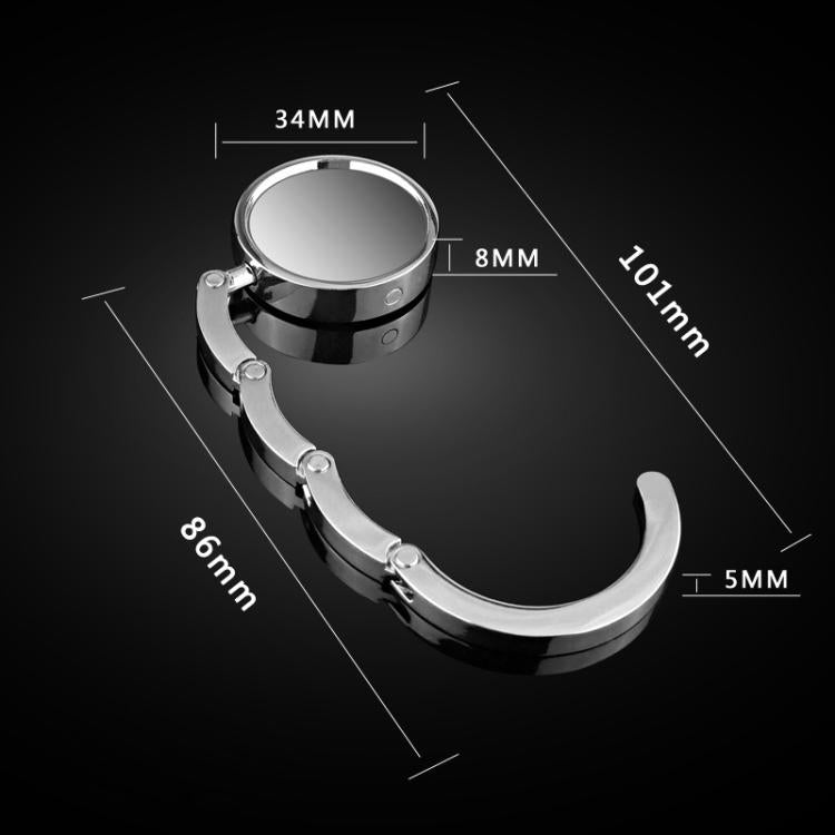 5 PCS Round Folding Hook Bag Hanger, Length:10.1cm, Random Color Delivery