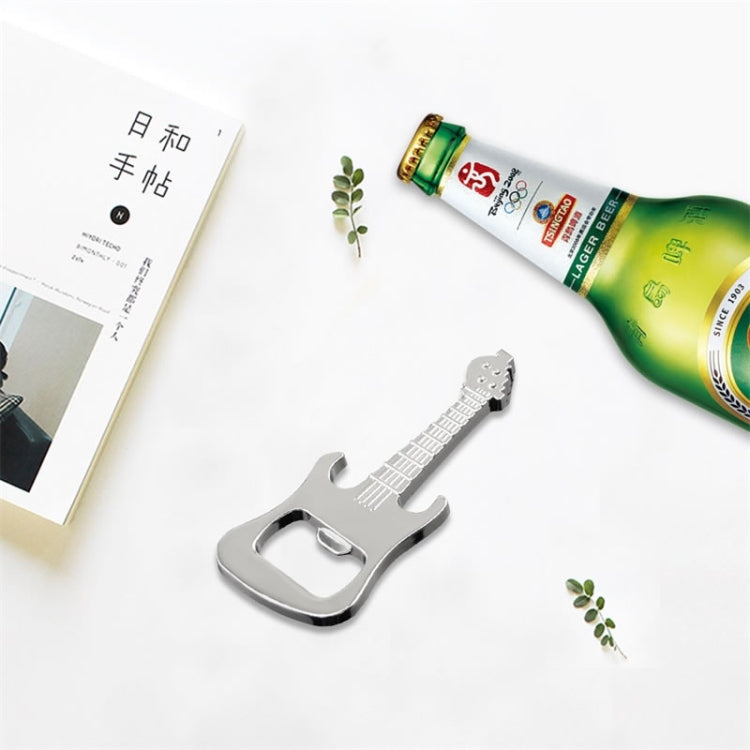 5 PCS Multi-function Guitar Bottle Opener Key Chain Car Key Pendant, Size: 8.5x3.5cm