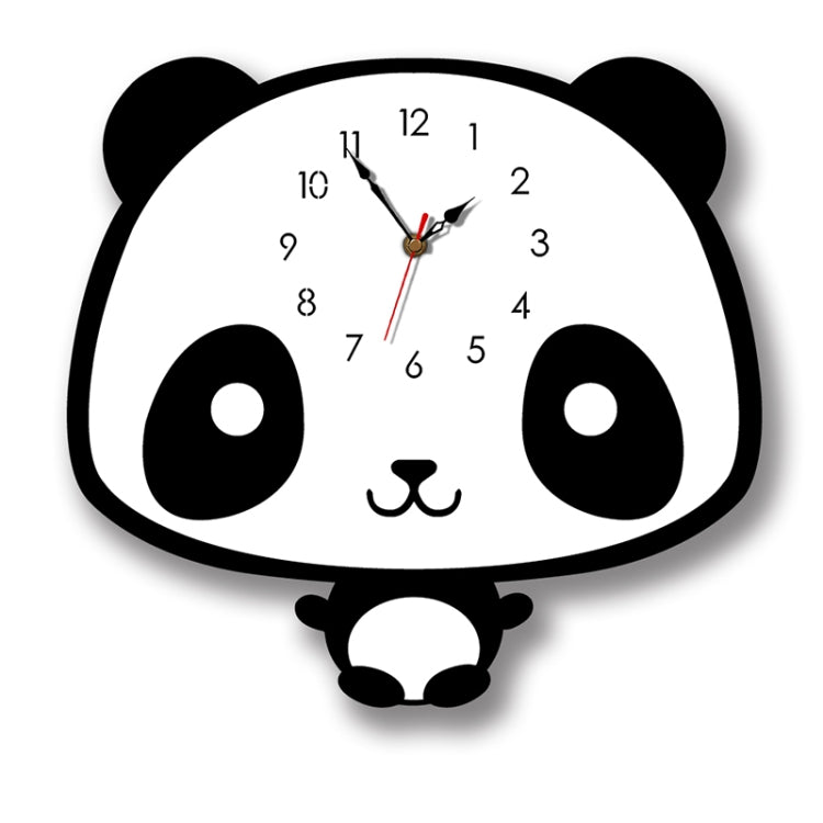Creative Home Office Bedroom Decoration Panda Swing Acrylic Wall Clock