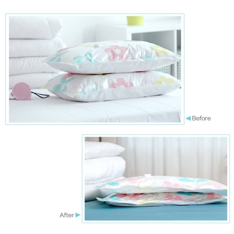 11 PCS Space Saving Sunflowers Pattern Vacuum Storage Bag, Thinken Quilts Clothing Vacuum Seal Storage Bag with a Hand Pump, Including: 3 PCS 80*100 cm，2 PCS 60*80 cm, 3 PCS 50*70 cm, 2 PCS 40*60 cm