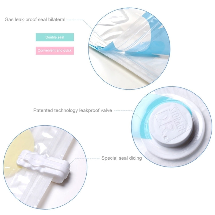 11 PCS Space Saving Sunflowers Pattern Vacuum Storage Bag, Thinken Quilts Clothing Vacuum Seal Storage Bag with a Hand Pump, Including: 3 PCS 80*100 cm，2 PCS 60*80 cm, 3 PCS 50*70 cm, 2 PCS 40*60 cm