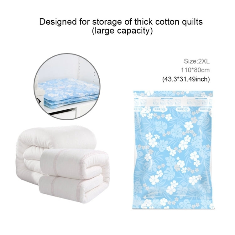 Space Saving Orchids Pattern Vacuum Storage Bag, Thinken Quilts Clothing Vacuum Seal Storage Bag, Size: 80*110 cm