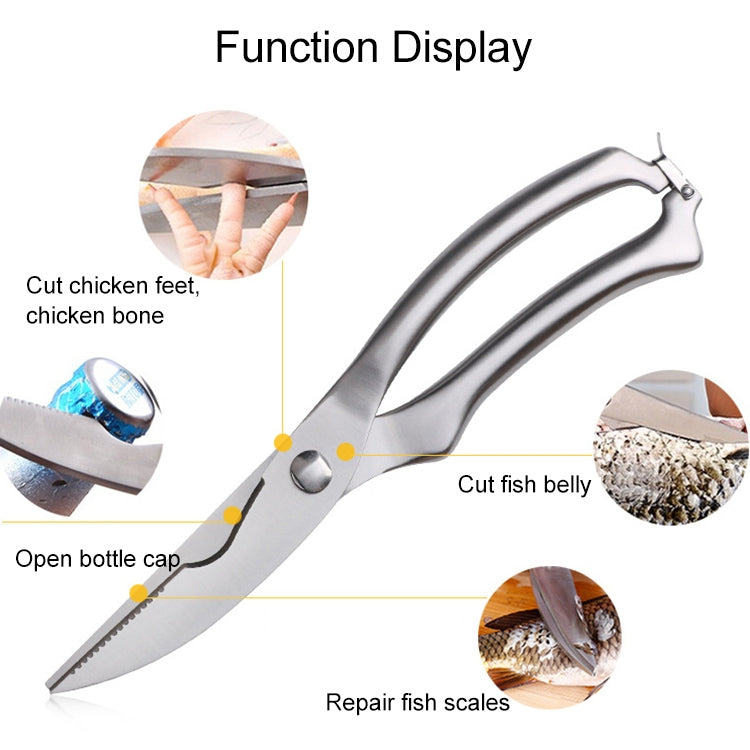 10 inch Kitchen Poultry Fish Chicken Bone Stainless Steel Cutter Cook Gadget Shear, Case Package