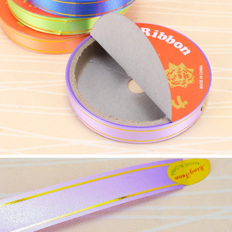 10 Volumes Plastic Ribbon Gift Bouquet Ribbons Bowknot Flowers Packaging Ribands, Size: 8m x 1.6cm, Random Color Delivery