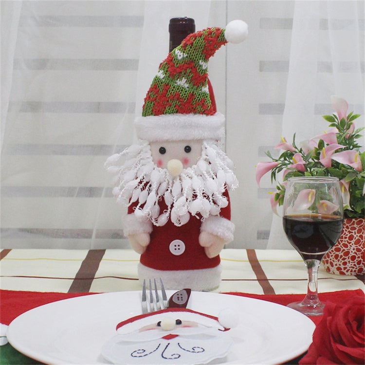 Snowman Pattern Wine Bottle Bag Christmas Decoration