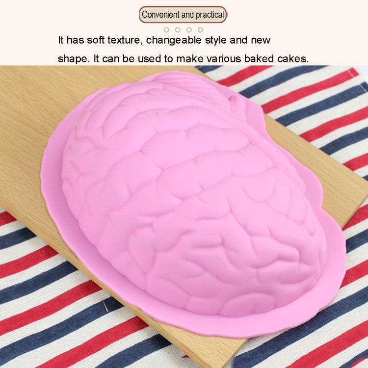 Human Brain Shape Silicone Baking Halloween Cake Mold Pudding Dessert Mold