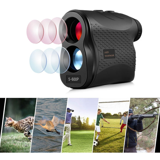 5-600P Handheld Golf Laser Distance Measuring Instrument Telescope Range Finder Distance Measurer, 600m
