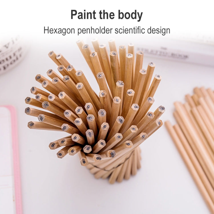50 PCS Crude Wood Environmental Protection HB Pencils Painting Pencils for Kids School Office Supplies