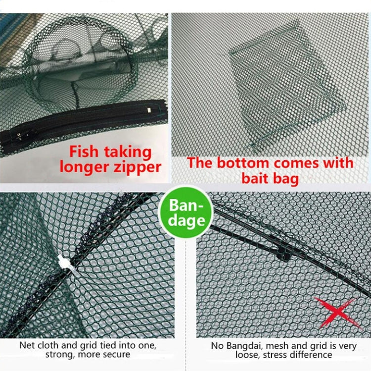 16 Holes Automatic Foldable Fishing Net Nylon Shrimp Crab Minnow Trap Fish Cast Net Fishing Tackle