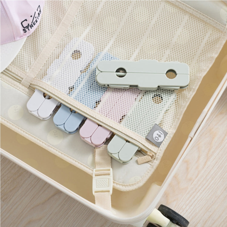 Foldable Clothes Hanger Drying Rack with 4 Hidden Clips for Home / Travel, Random Color Delivery
