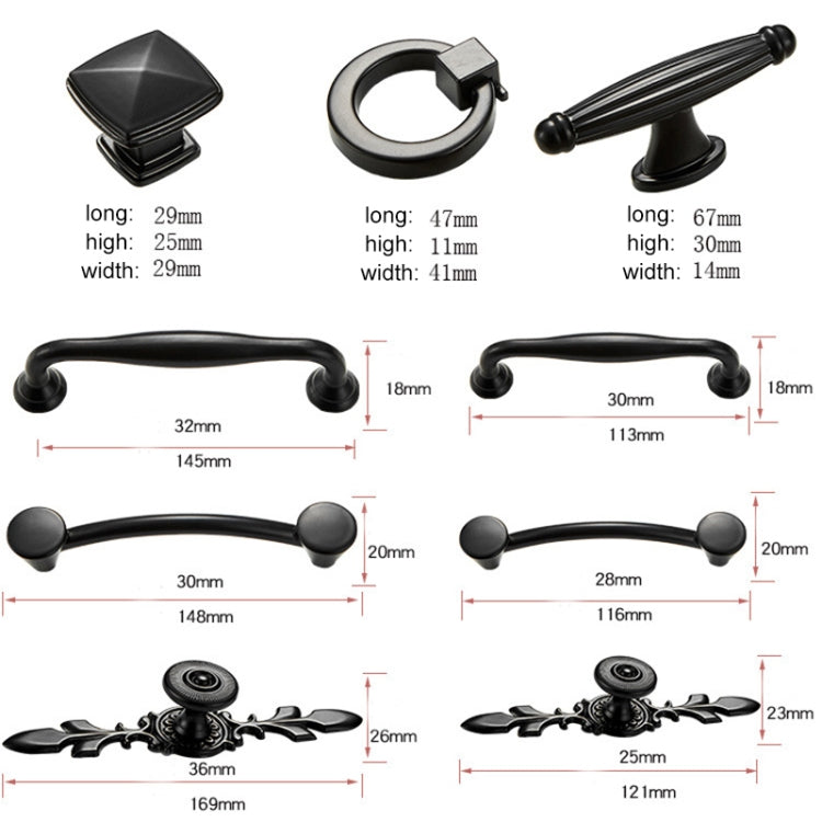 6291A-96 Simple Cabinet Door Handle Drawer Wardrobe Zinc Alloy Handle