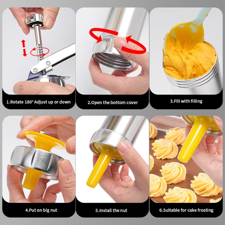 Multifunctional  Household Cookie Biscuit Machine Tool Mold Decorating Mounted DIY Baking with 20 Moulds & 4 Nozzles