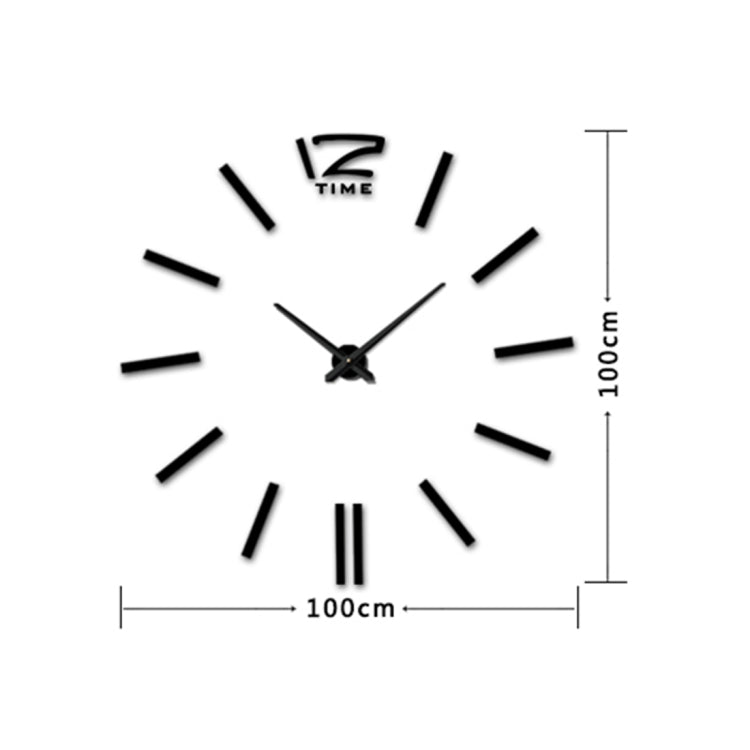 39 inch Bedroom Home Office Decoration Modern Frameless Large DIY 3D Mirror Wall Sticker Mute Clock