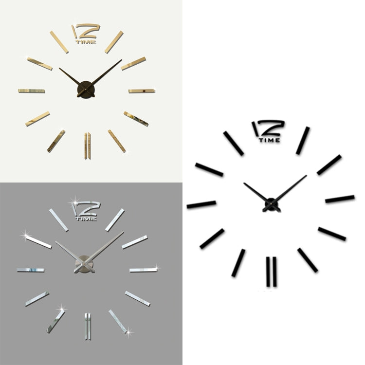 39 inch Bedroom Home Office Decoration Modern Frameless Large DIY 3D Mirror Wall Sticker Mute Clock