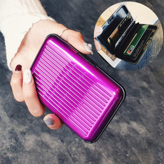 Aluminum Alloy and High Quality ABS Resin Name Card Case Anti-magnetic Bank Card Case, Random Color Delivery