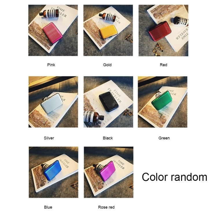 Aluminum Alloy and High Quality ABS Resin Name Card Case Anti-magnetic Bank Card Case, Random Color Delivery