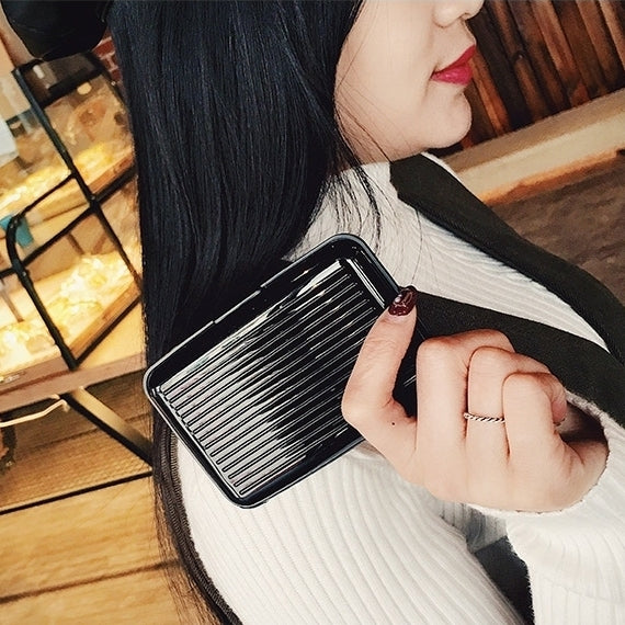 Aluminum Alloy and High Quality ABS Resin Name Card Case Anti-magnetic Bank Card Case, Random Color Delivery