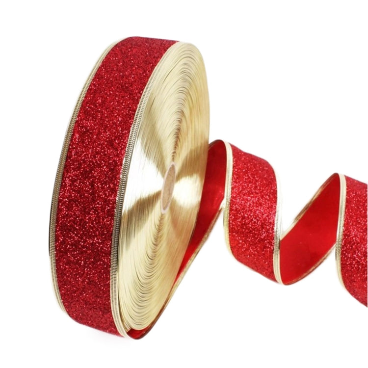 2m Christmas Party Decoration Glitter Powder Christmas Tree Decoration Ribbon