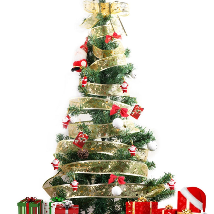 2m Christmas Party Decoration Glitter Powder Christmas Tree Decoration Ribbon