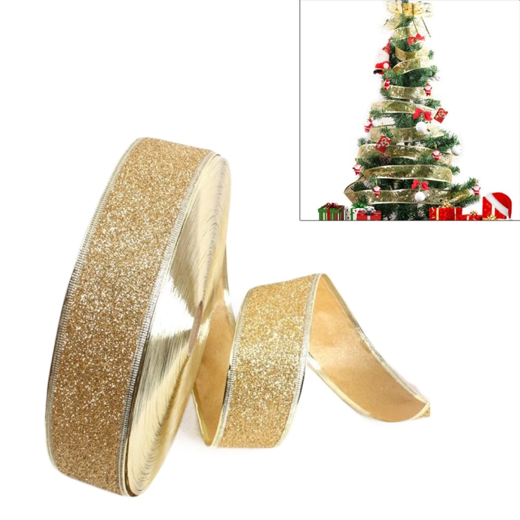 2m Christmas Party Decoration Glitter Powder Christmas Tree Decoration Ribbon