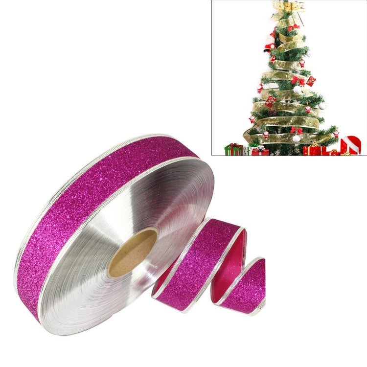 2m Christmas Party Decoration Glitter Powder Christmas Tree Decoration Ribbon