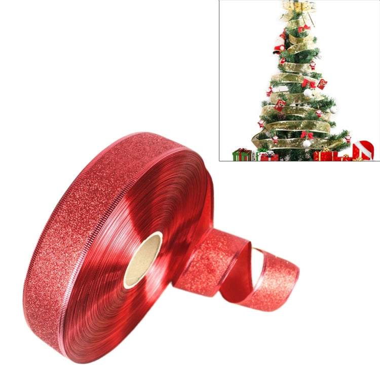 2m Christmas Party Decoration Glitter Powder Christmas Tree Decoration Ribbon