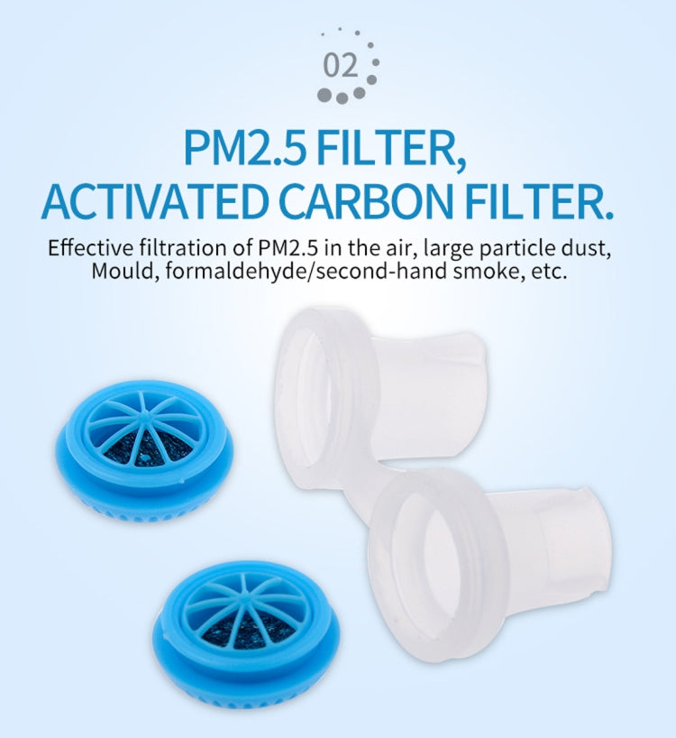 2 PCS 2 in 1 ABS Silicone Anti Snoring Air Purifier