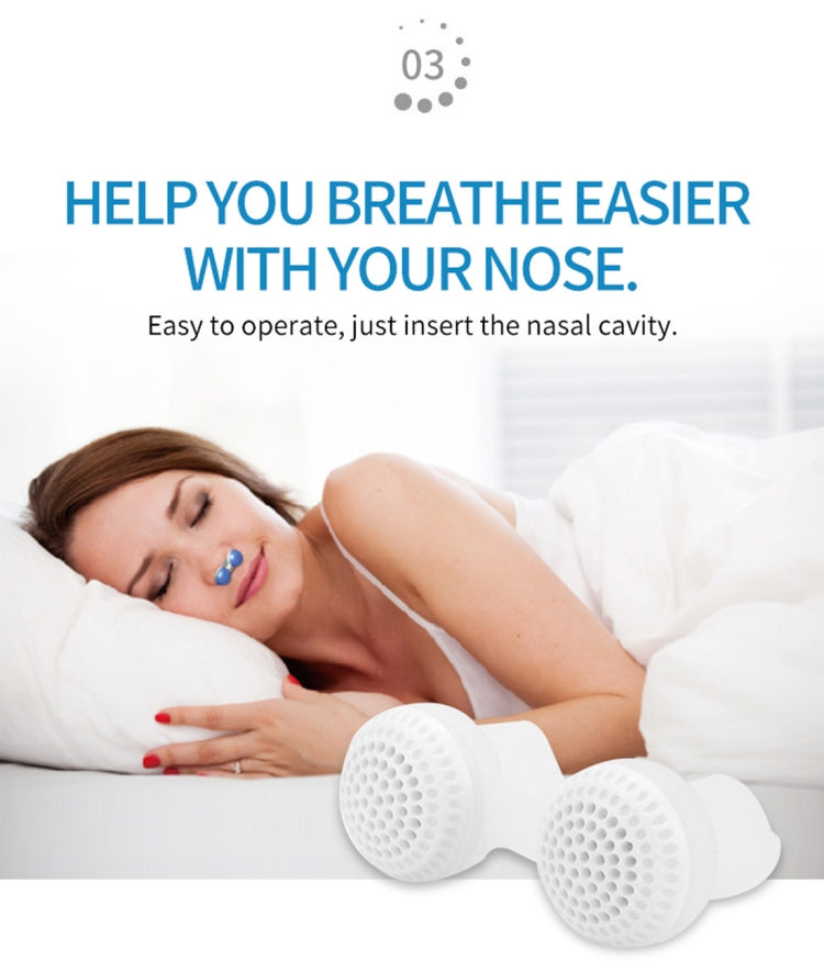 2 PCS 2 in 1 ABS Silicone Anti Snoring Air Purifier