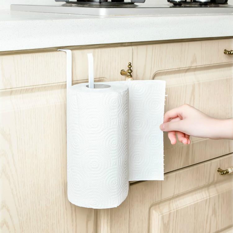 Stainless Metal Kitchen Toilet Paper Towel Rack Paper Towel Roll Holder Cabinet Hanging Shelf Preservative Film Storage Rack,Size: 26*10.8*1.5cm