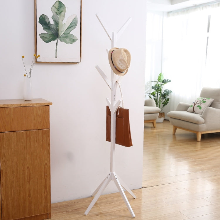 Creative Tree-shaped Solid Wood Floor Hatstand Clothes Hanging Rack,Size: 175x45x45cm