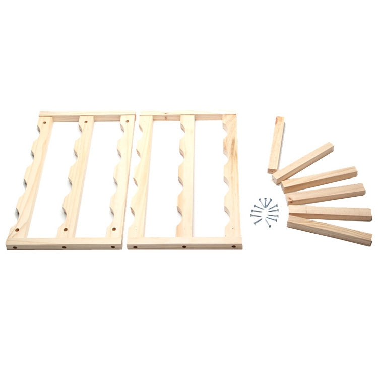 Solid Wood Folding 12-bottle Wine Display Rack Multi-layer Wine Rack, Size: 46x24x28cm