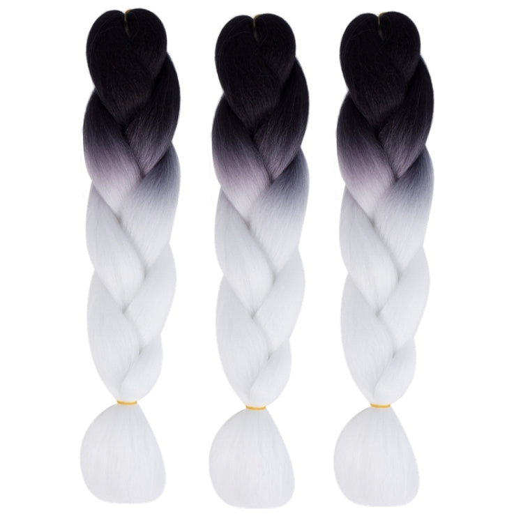 Fashion Color Gradient Individual Braid Wigs Chemical Fiber Big Braids, Random Color Delivery, Length: 60cm