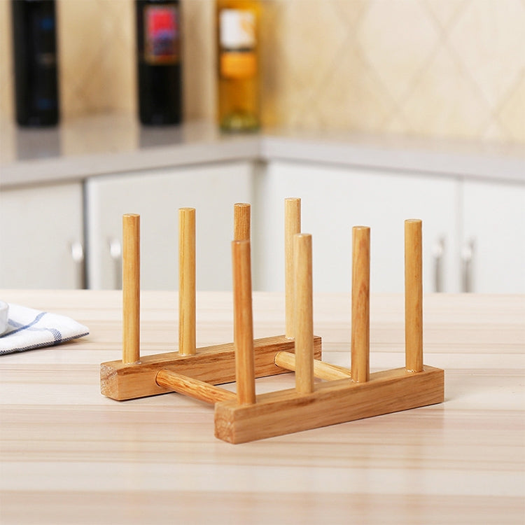 Solid Wood Dish Drip Rack Plate Holder, Size: 14x12x10cm