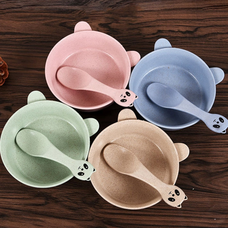 Balcherlam Baby Wheat Stalk Materials Bowls + Spoon Kit, Random Color Delivery