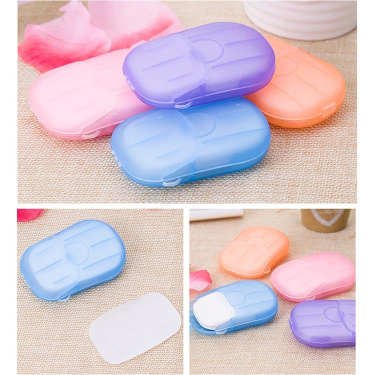 5 PCS Disposable Portable Travel Boxed Confetti Soap Mini Soap Paper, Random Color Delivery