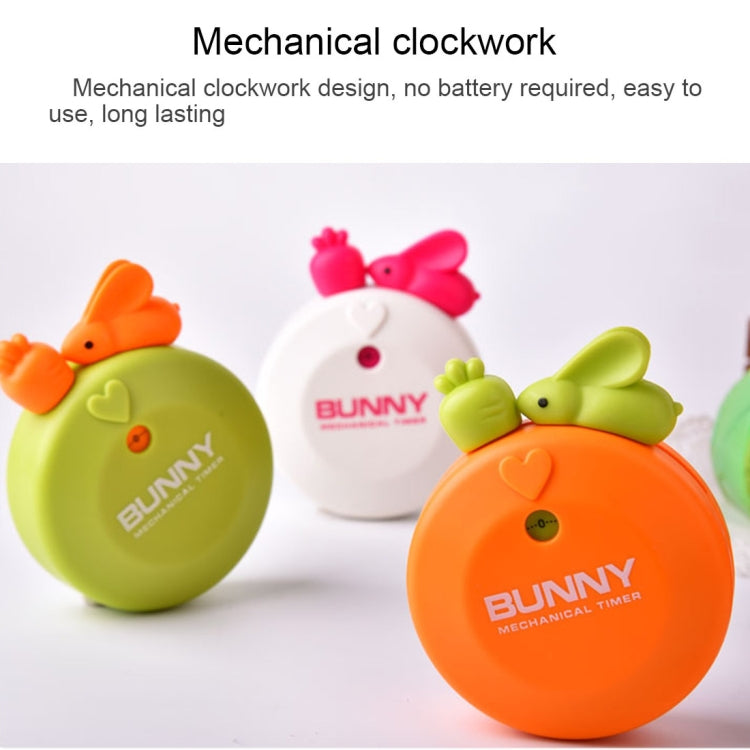 Rabbit 60 Minutes Mechanical Kitchen Cooking Count Down Alarm Timer Home Decorating Gadget, Random Color Delivery