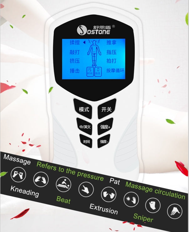 JCS-1015 LED Display Home Multi-function Voice Electronic Massage Instrument Timing Meridian Physiotherapy Instrument