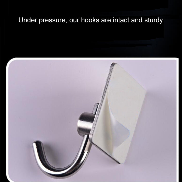 MYD-1038 304 Stainless Steel Sticky Hook Kitchen Bathroom Multi-functional Hole Free Wall Mount Holder
