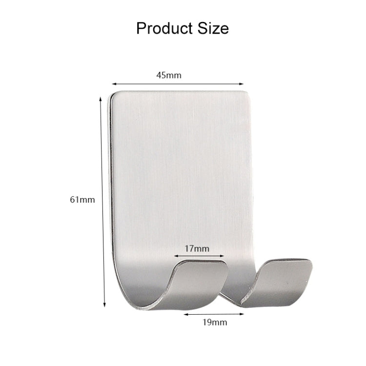 Stainless Steel Plug Power Cord Hook Bathroom Non-perforated Storage Rack, Size: 61x45mm